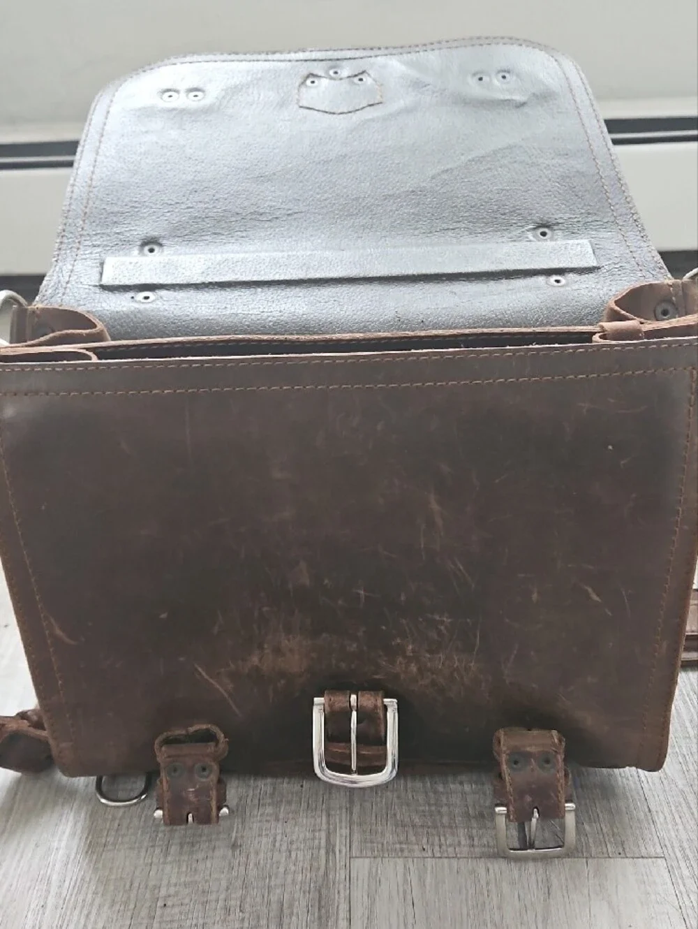 Saddleback Leathers Convertible Briefcase/Backpack With Adjustable Straps.